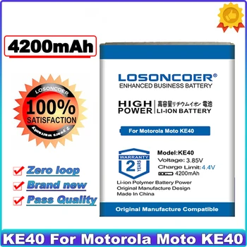Аккумулятор большой емкости LOSONCOER 4200mAh KE40 для Motorola Moto KE40 в наличии
