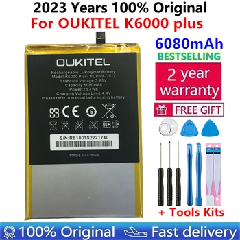 Оригинальная Сменная батарея Для мобильного телефона OUKITEL K6000 plus K6000plus, Литий-полимерные аккумуляторы Емкостью 6080 мАч, в наличии