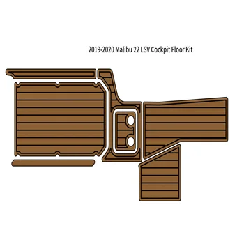 2019-2020 Malibu 22 LSV Коврик для кокпита Лодки EVA из вспененного тикового дерева, напольный коврик для пола