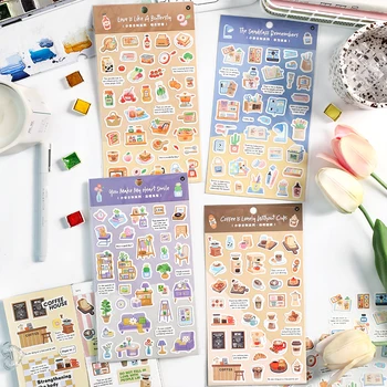12 упаковок в партии, Xiao Chunri и серия cute lovely message, бумажная маскирующая наклейка washi
