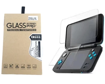 Защитная пленка для ЖК-экрана из закаленного Стекла HD с Прозрачным Кристаллом на Кнопке, Защитный Фильтр для ЖК-экрана для Новой Nintendo 2DS XL, Новая 2DS LL