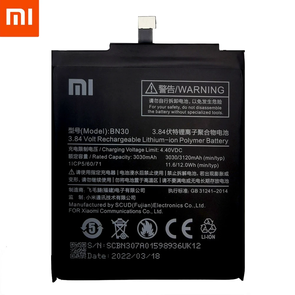 100% Оригинальный Аккумулятор Xiaomi BN30 Xiaomi Redmi 4A Redrice Hongmi 4A Литий-Полимерная Замена Bateria Бесплатные Инструменты Для Ремонта