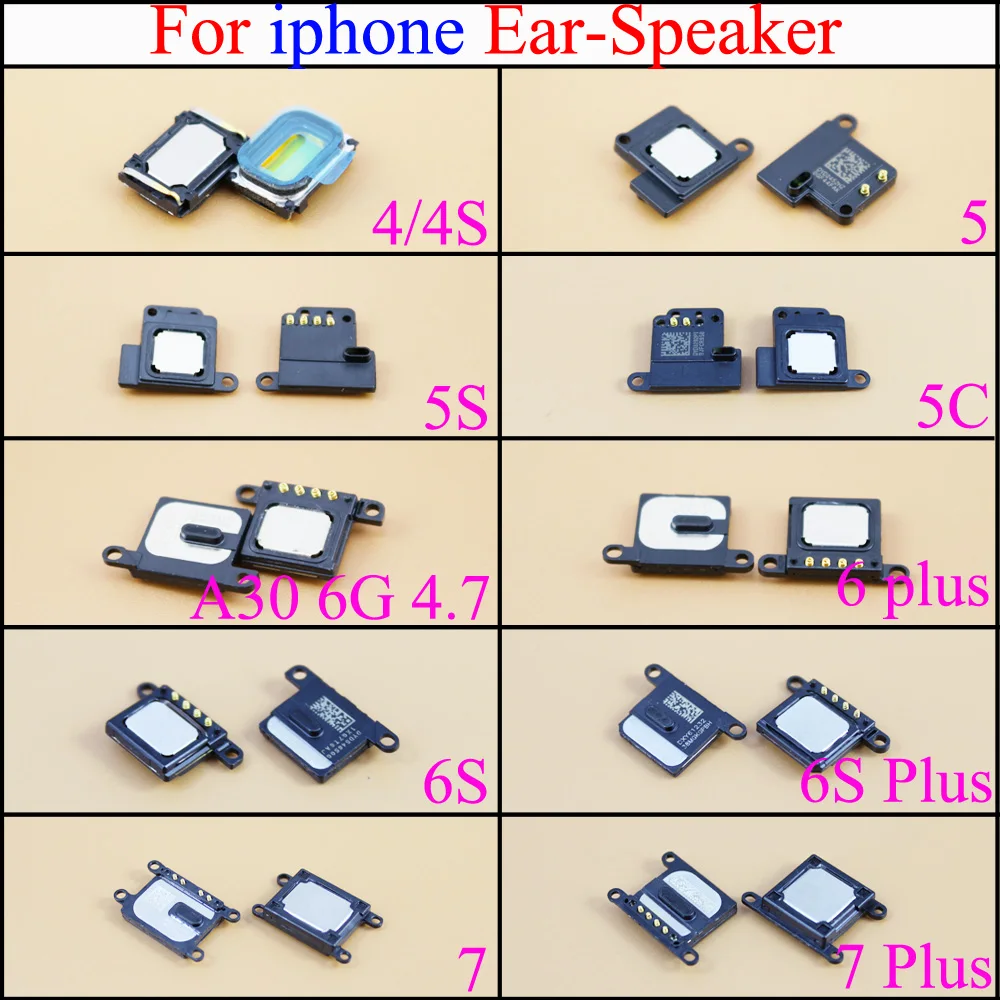 Динамик-вкладыш YuXi для iPhone 4 4s 5 5s 5c 6G 6S 6S Plus 7PLUS Динамик-вкладыш для наушников Замена деталей мобильного телефона
