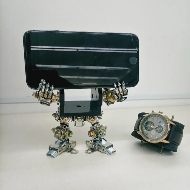 Металлическая техника динозавр животные комплект панк меха часы кронштейн база держатель ручки diy сборка игрушка для мужчин взрослых Рождественские подарки