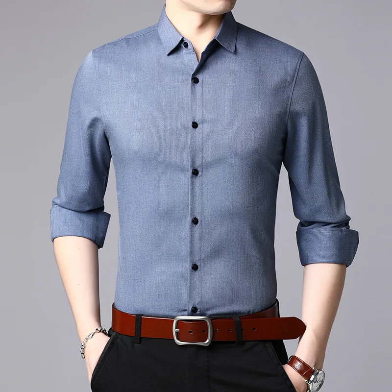 Мужская одежда, рубашки с длинными рукавами, мужской тренд, деловая повседневная весенне-осенняя дикая красивая одежда 22211