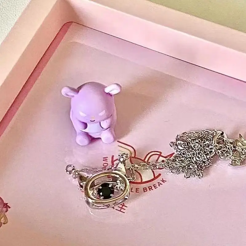 Новое ожерелье Kawaii Kuromi, Милые креативные ювелирные аксессуары, Мультяшные украшения с бриллиантами, подарок на день рождения