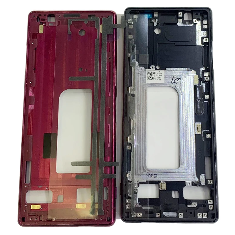 Средняя рамка Корпус ЖК-панель Безель Панель Шасси для телефона Sony Xperia 5 Металлическая средняя рамка с клейкой наклейкой